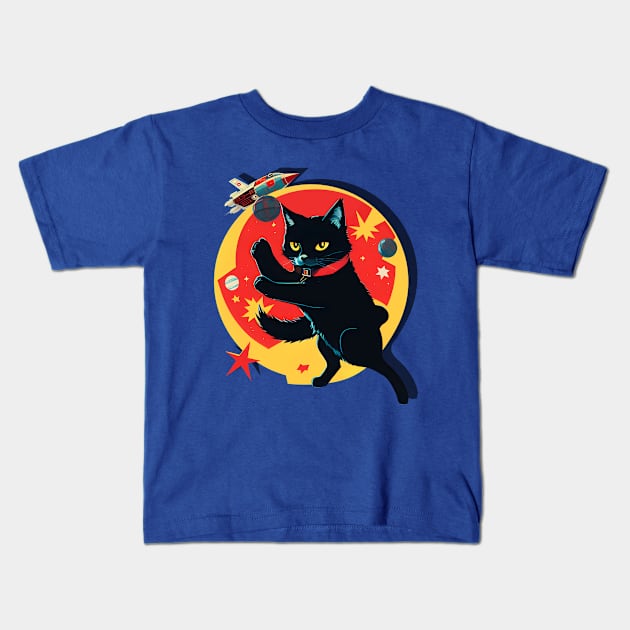 Yelena (Cats in Space) Kids T-Shirt by Nessem